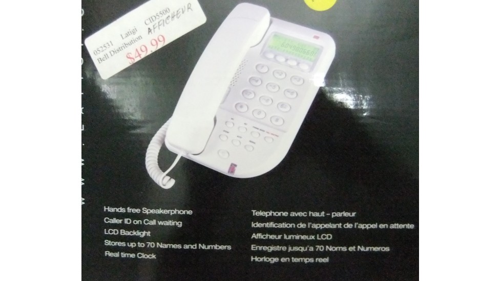 Latigi CID5500 téléphone avec fil avec afficheur